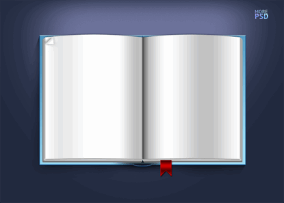 мокап пустой раскрытой книги