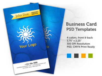 professional business card free Photoshop PSD download