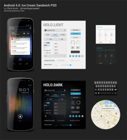 android 4 psd скачать шаблон download бесплатно