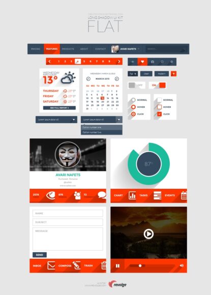 ui дизайнб флэт, flat ui, download, shadows
