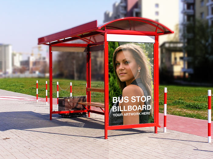 bus station brandind psd template