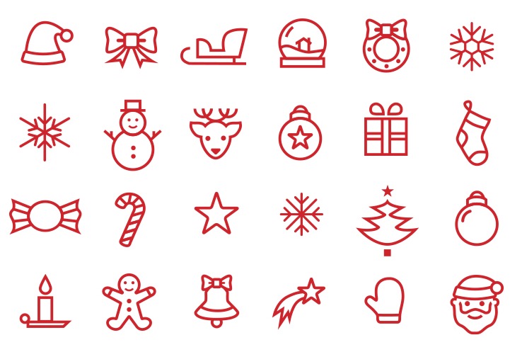 Новогодние иконки бесплатно free new year icons