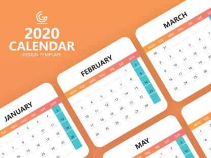 календарь шаблон 2020 бесплатно скачать psd calendar