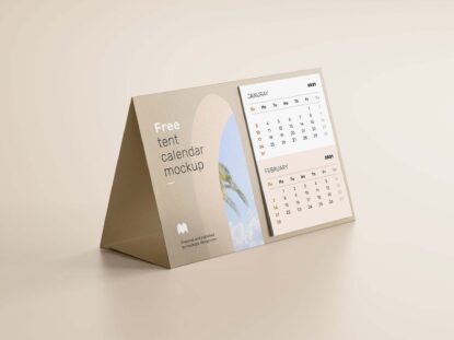 настольный календарь мокап перекидной mockup бесплатно free calendar