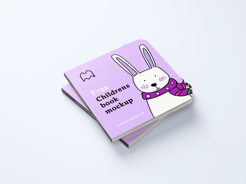 детский мокап книга бесплатно mockup book children free