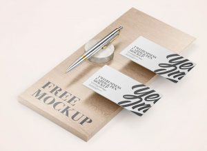 мокап визитки бесплатно скачать дерево ручка psd mockup free