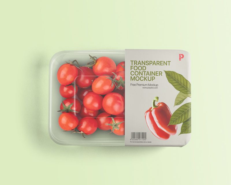 упаковка еды контейнер мокап прозрачный этикетка дизайн пример mockup скачать бесплатно free
