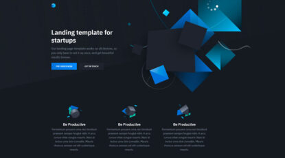 HTML шаблон IT компании стартапа технологической компании лендинг landing page бесплатно скачать
