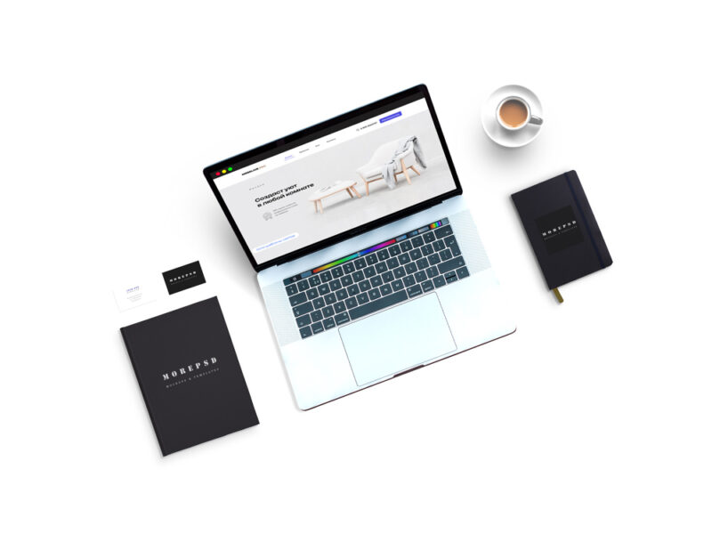 Мокап ноутбука сверху скачать бесплатно mockup laptop free